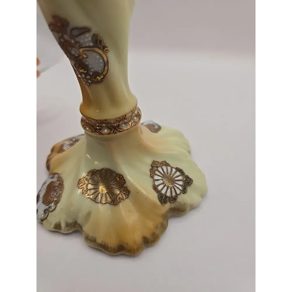 Vintage Japanese Hand Painted Candle Holder